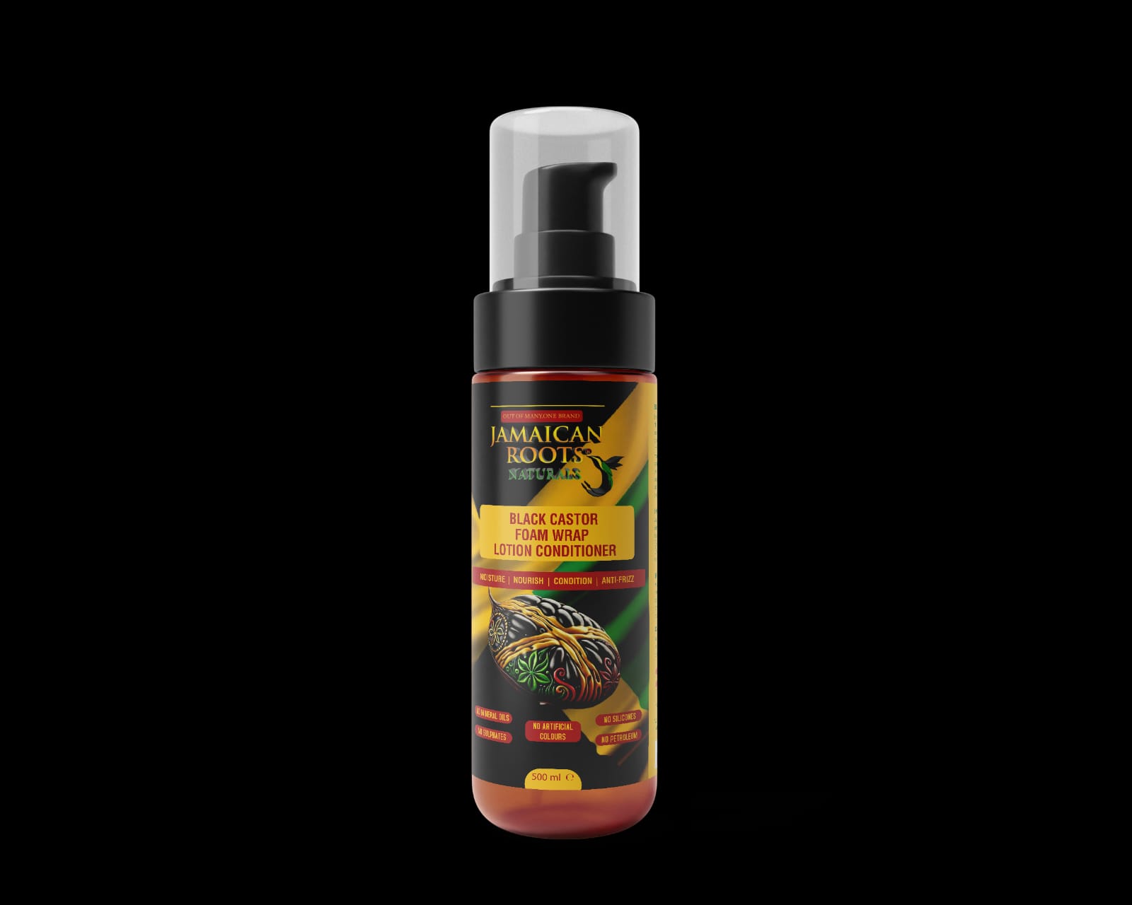 Jamaican Roots Black Castor Foam Wrap Lotion Conditioner